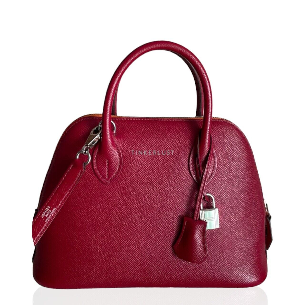 tas satchel Hermes Bolide 25 1923 in Rouge / Crèvette Epsom